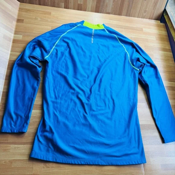Hind running shirt mock turtle neck XL blue mens long sleeve - Picture 9 of 9